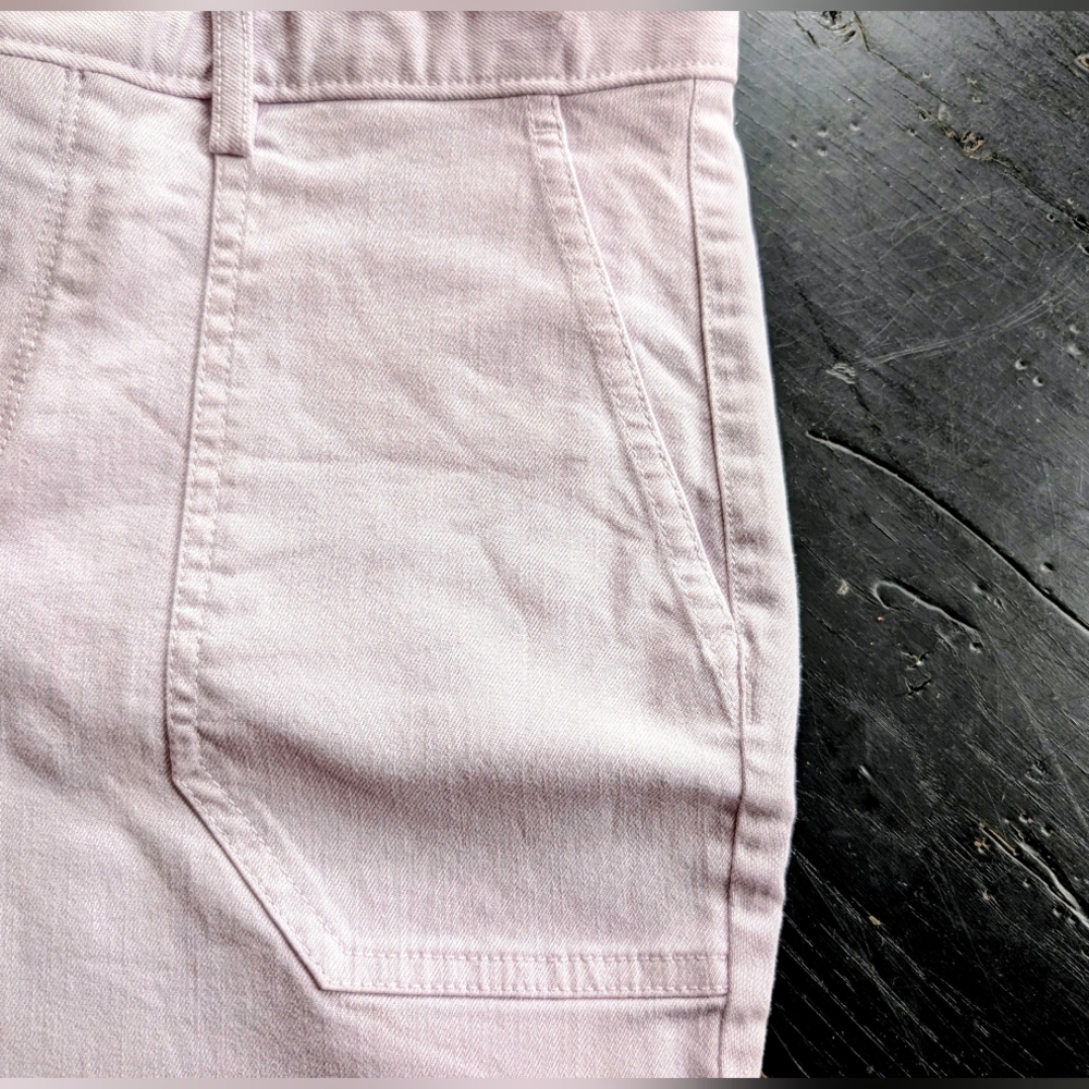 Banana Republic Women's Sloan Lt Pink Jeans 2000s Preppy Chic Size 4 Petite - Picture 2 of 9